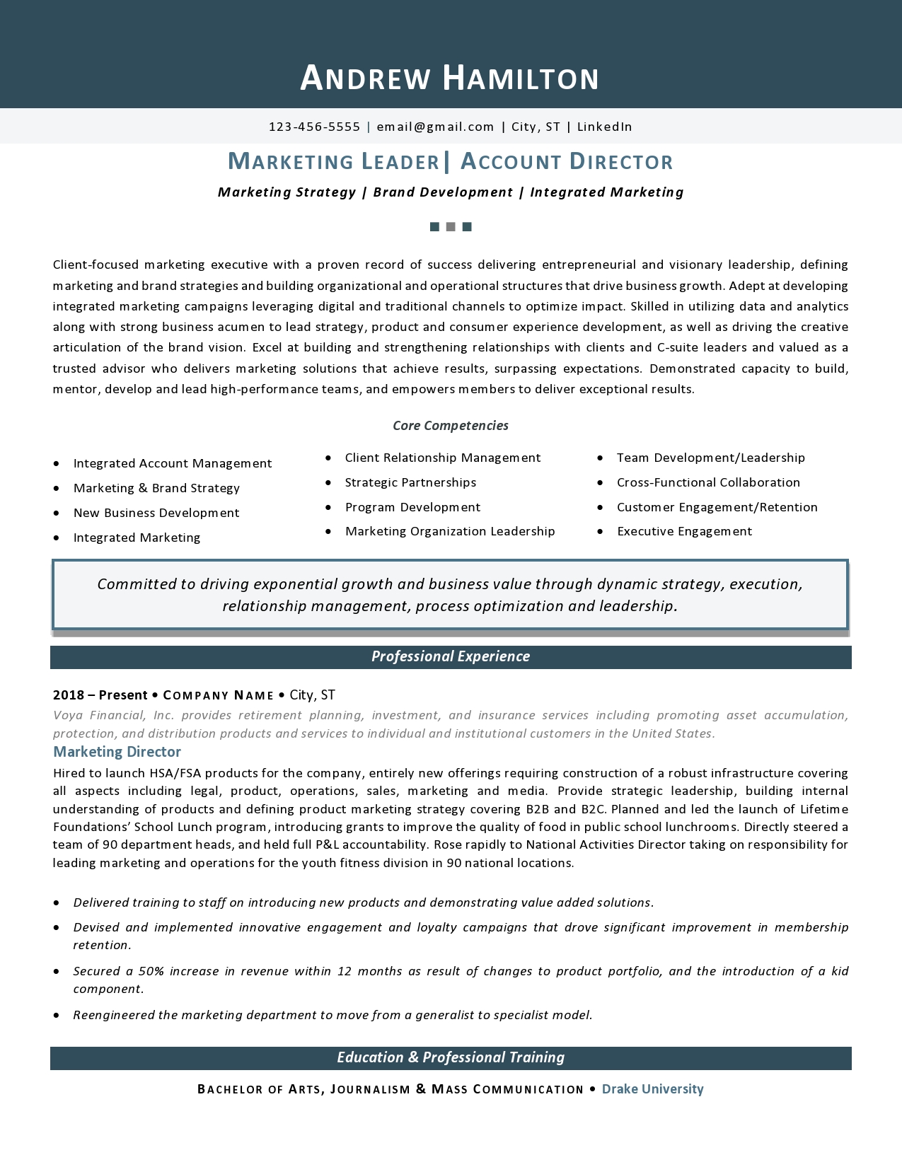 C-Level Positions Template